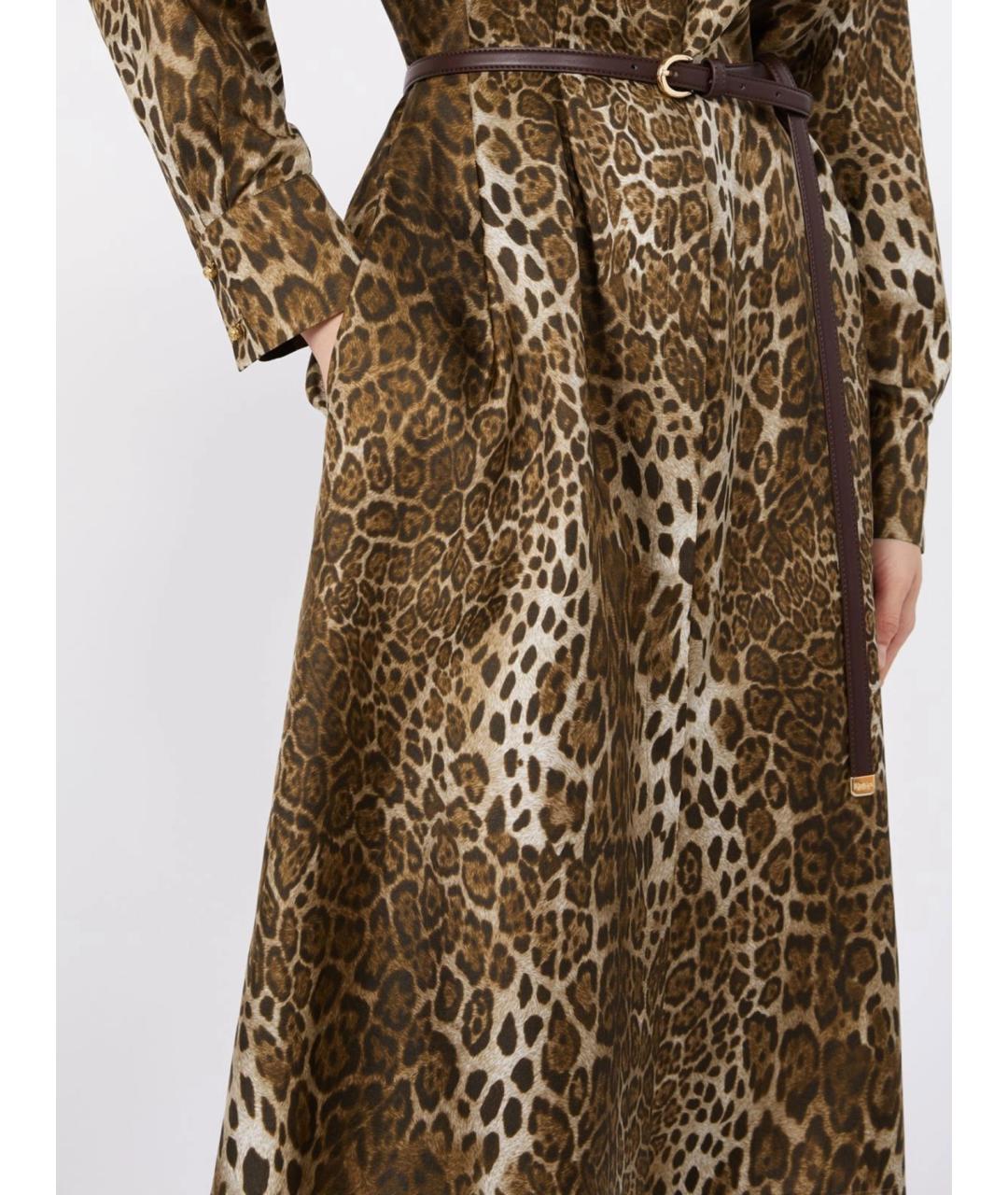 MAX MARA STUDIO Мульти шелковое повседневное платье, фото 5