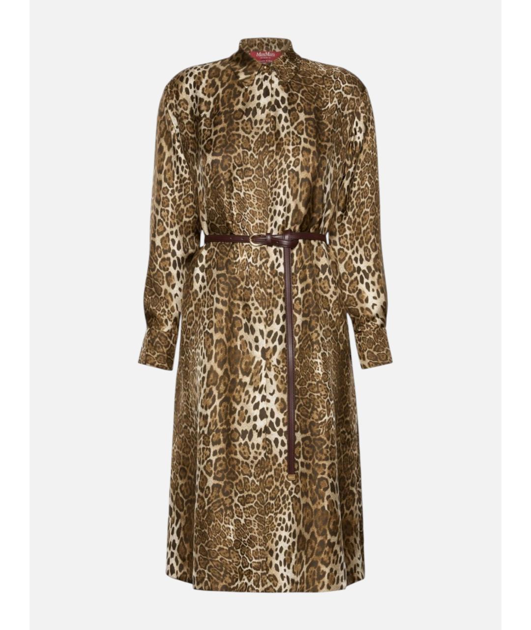 MAX MARA STUDIO Мульти шелковое повседневное платье, фото 1
