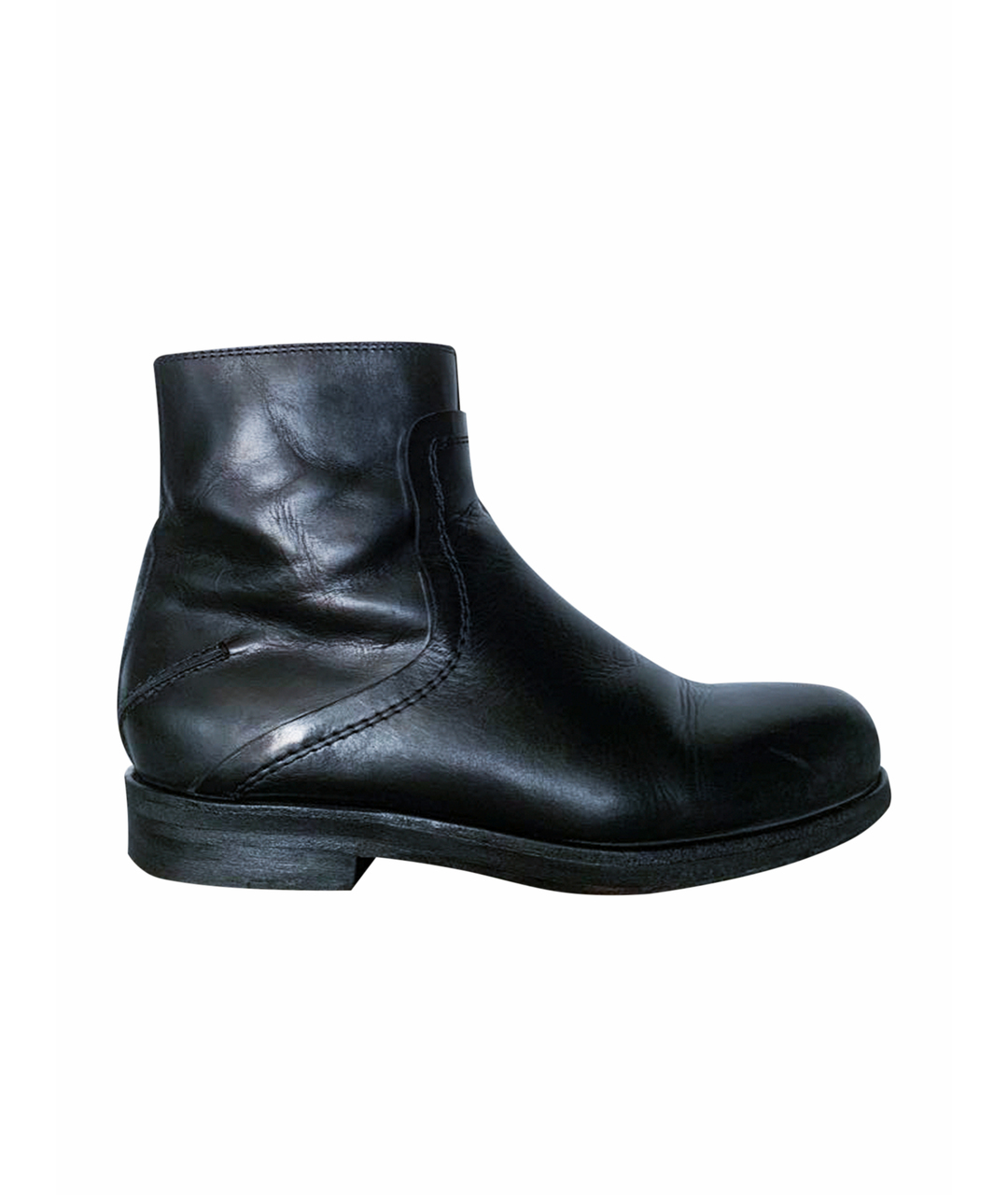 COSTUME NATIONAL Черные кожаные высокие ботинки, фото 1