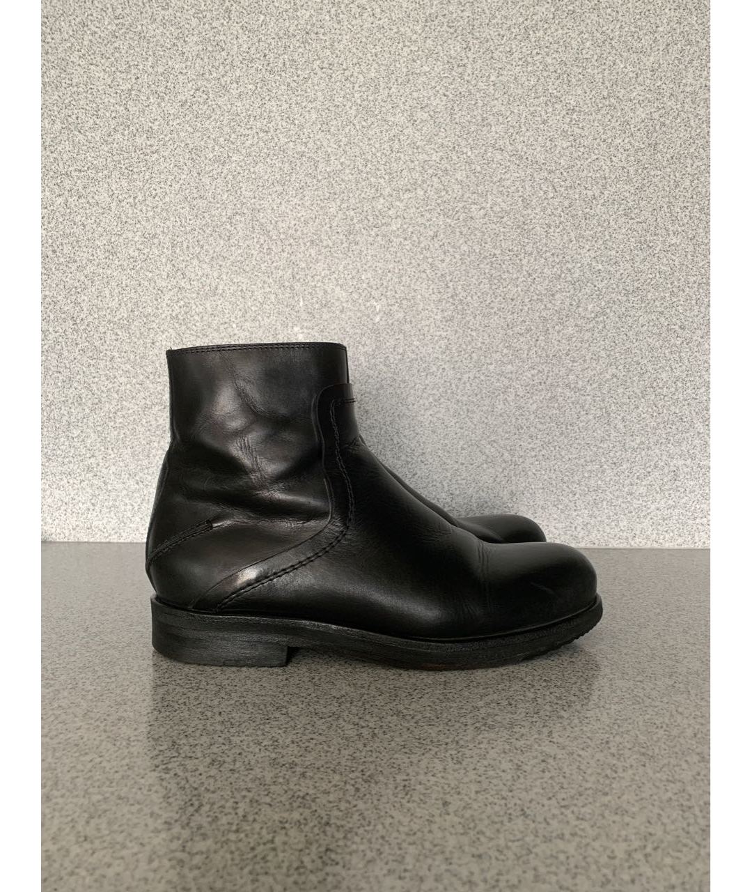 COSTUME NATIONAL Черные кожаные высокие ботинки, фото 6