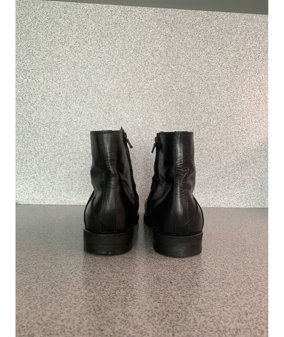 COSTUME NATIONAL Черные кожаные высокие ботинки, фото 4