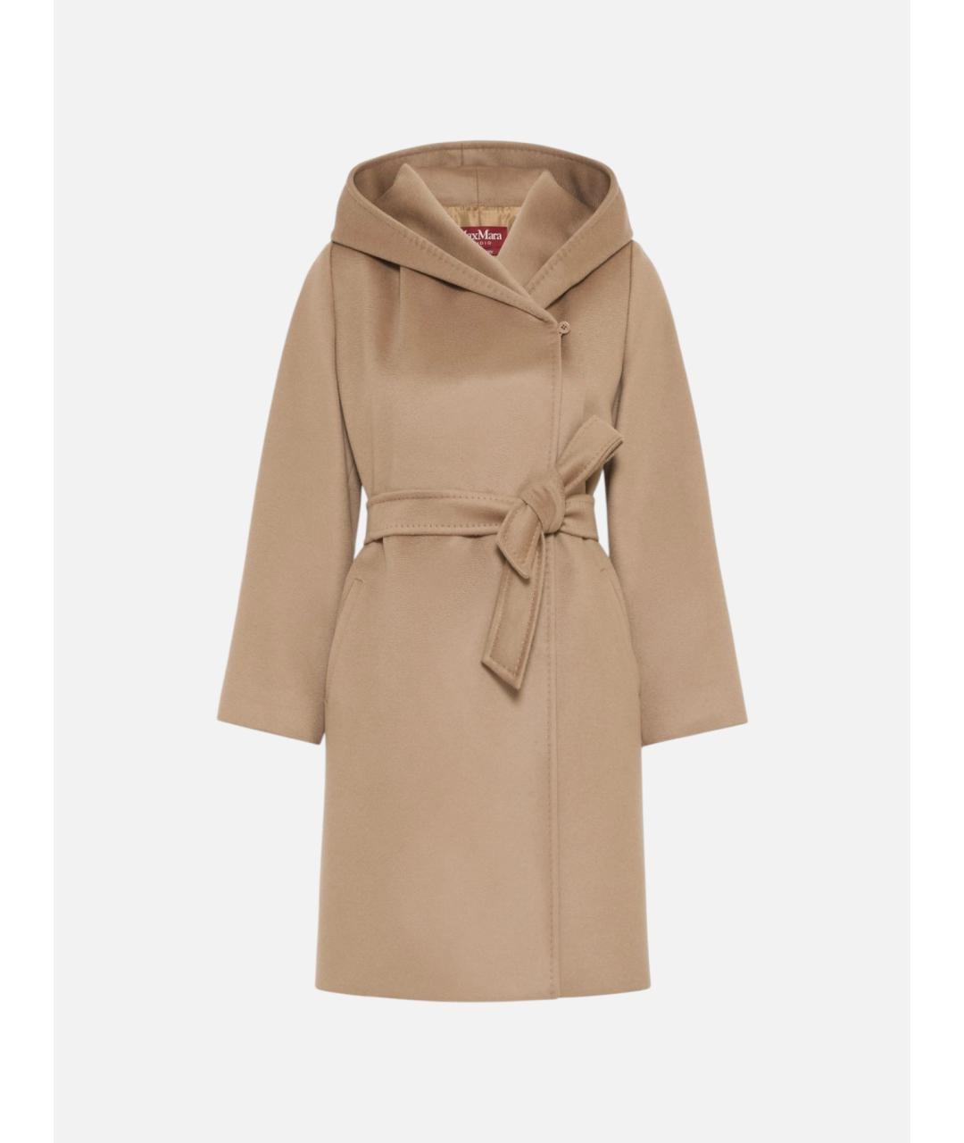 MAX MARA STUDIO Бежевое шерстяное пальто, фото 1