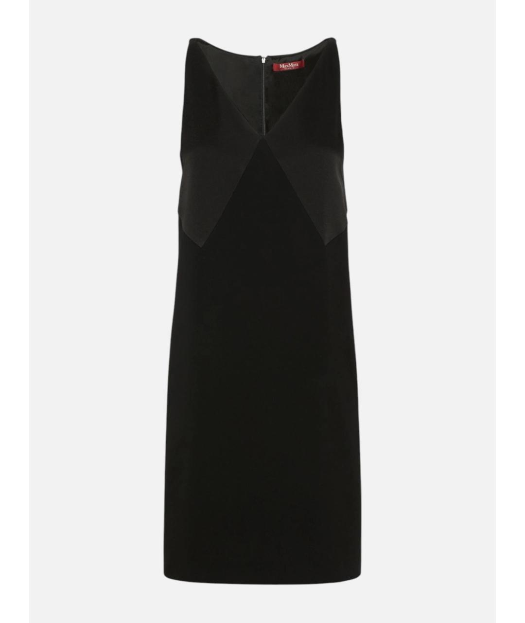 MAX MARA STUDIO Черное ацетатное повседневное платье, фото 1
