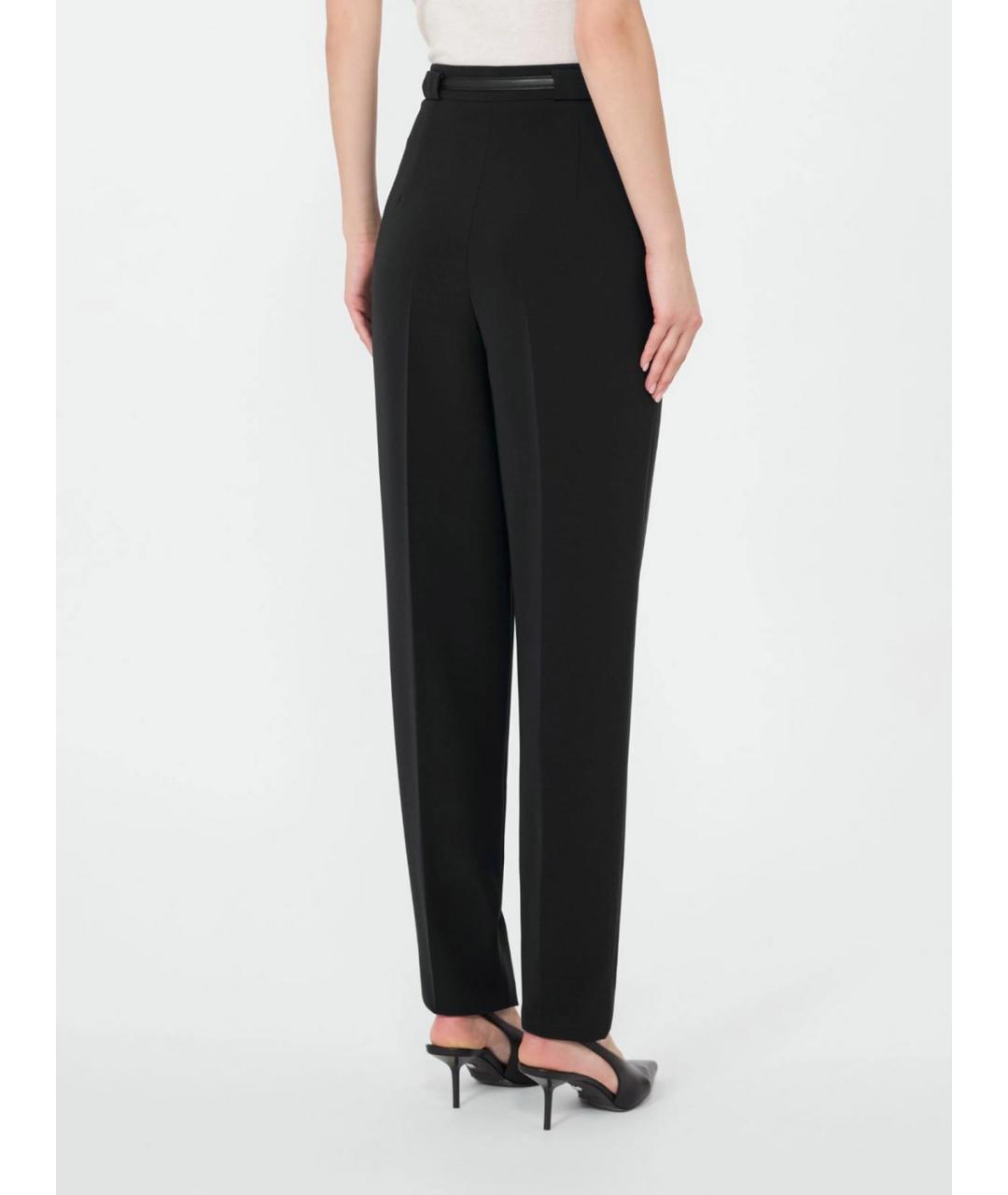 MAX MARA STUDIO Черные ацетатные прямые брюки, фото 4