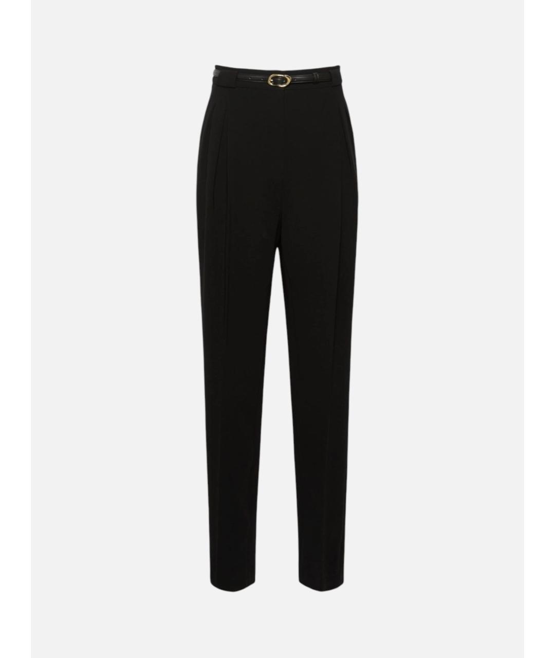 MAX MARA STUDIO Черные ацетатные прямые брюки, фото 1