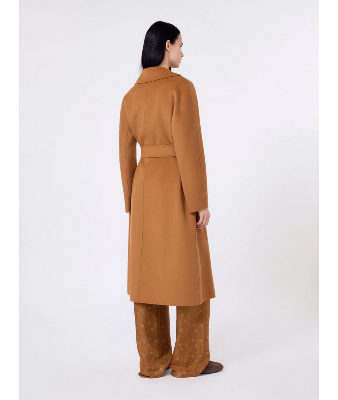 MAX MARA STUDIO Горчичное шерстяное пальто, фото 3