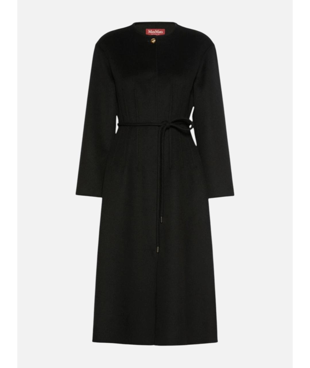 MAX MARA STUDIO Черное шерстяное пальто, фото 1