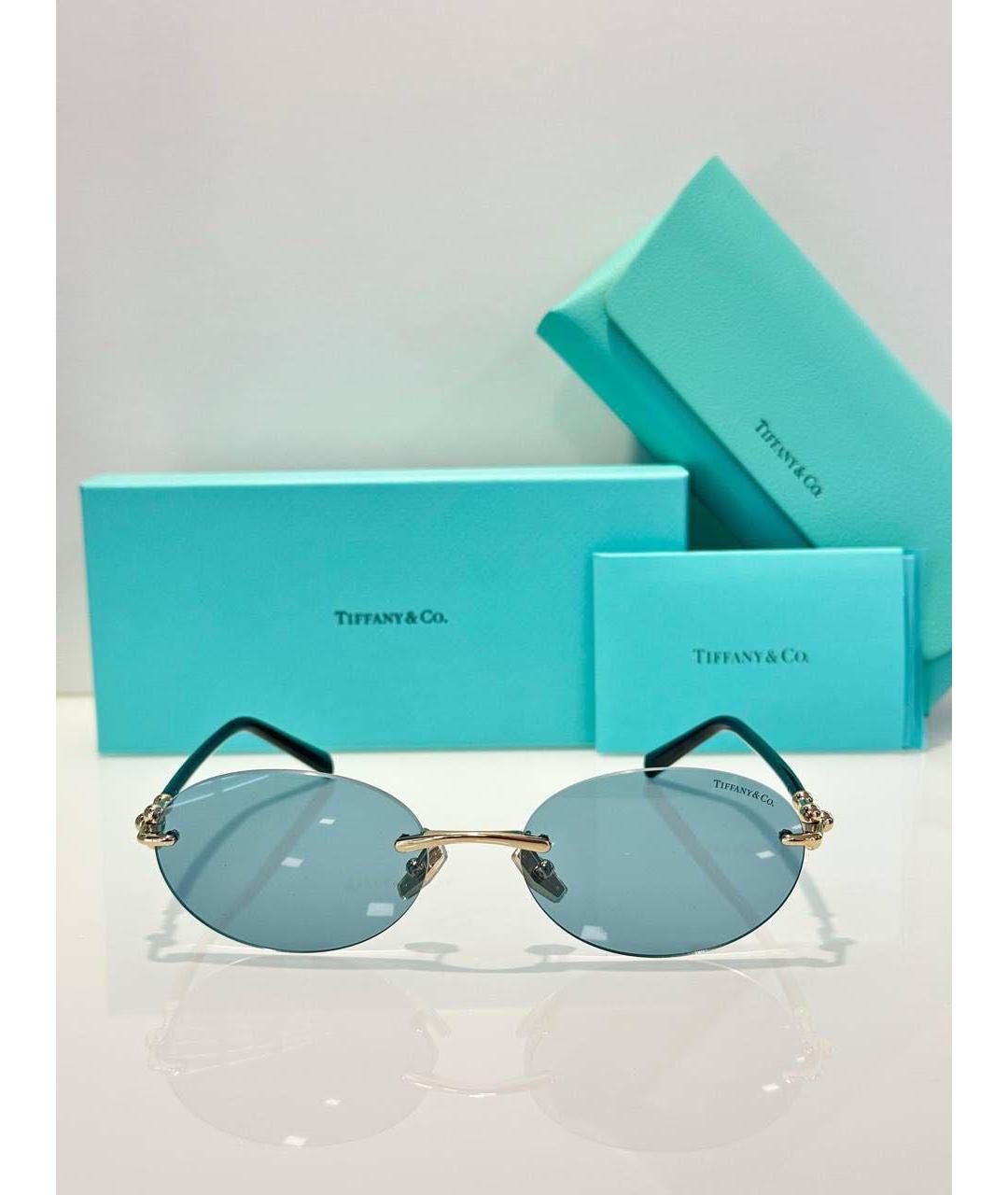 TIFFANY&CO Голубые металлические солнцезащитные очки, фото 4