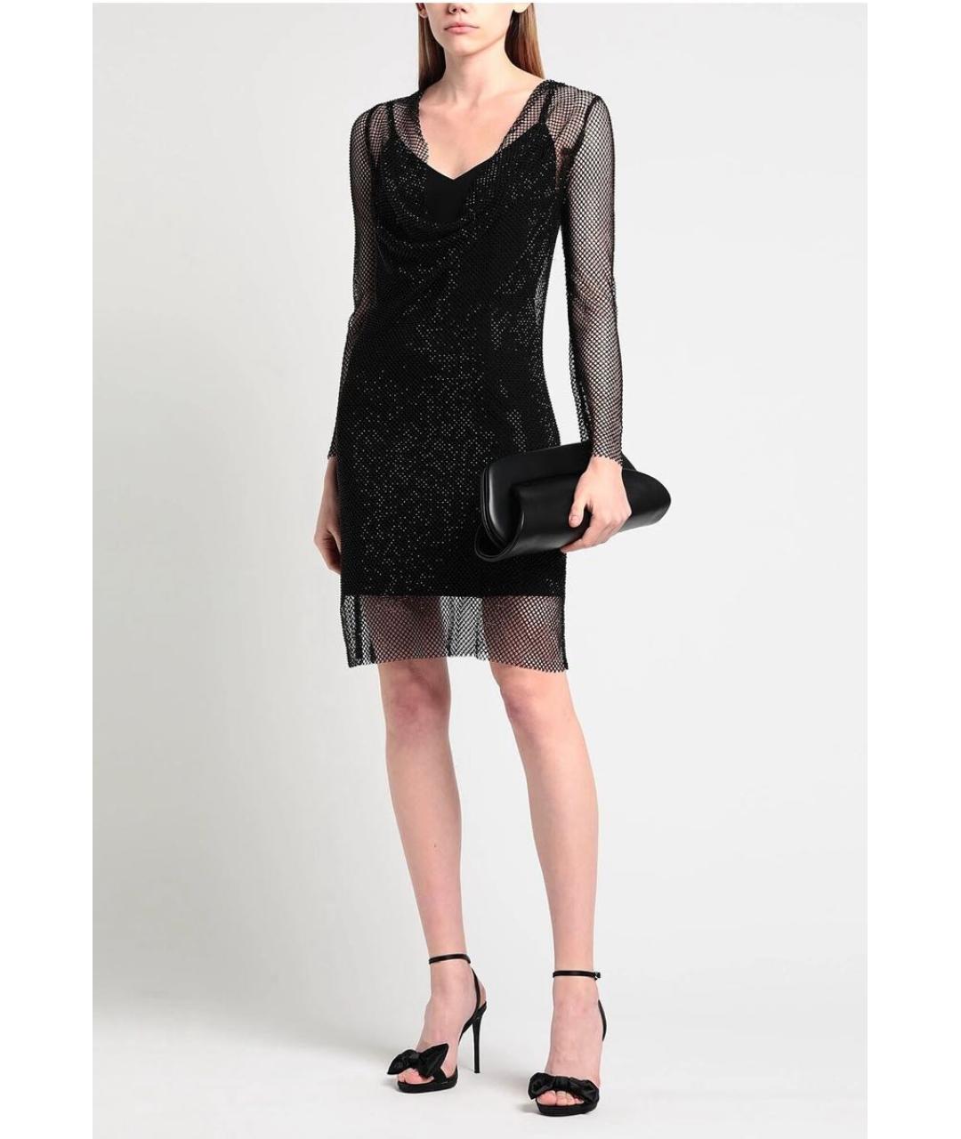 MAX MARA Черное полиэстеровое вечернее платье, фото 3