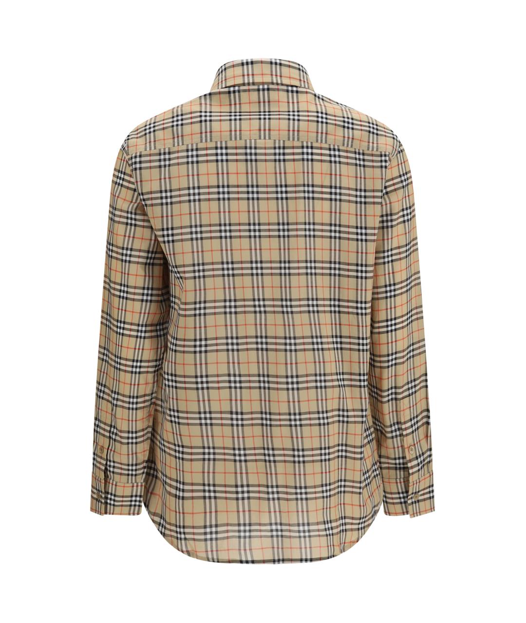 BURBERRY Бежевая хлопковая рубашка, фото 2