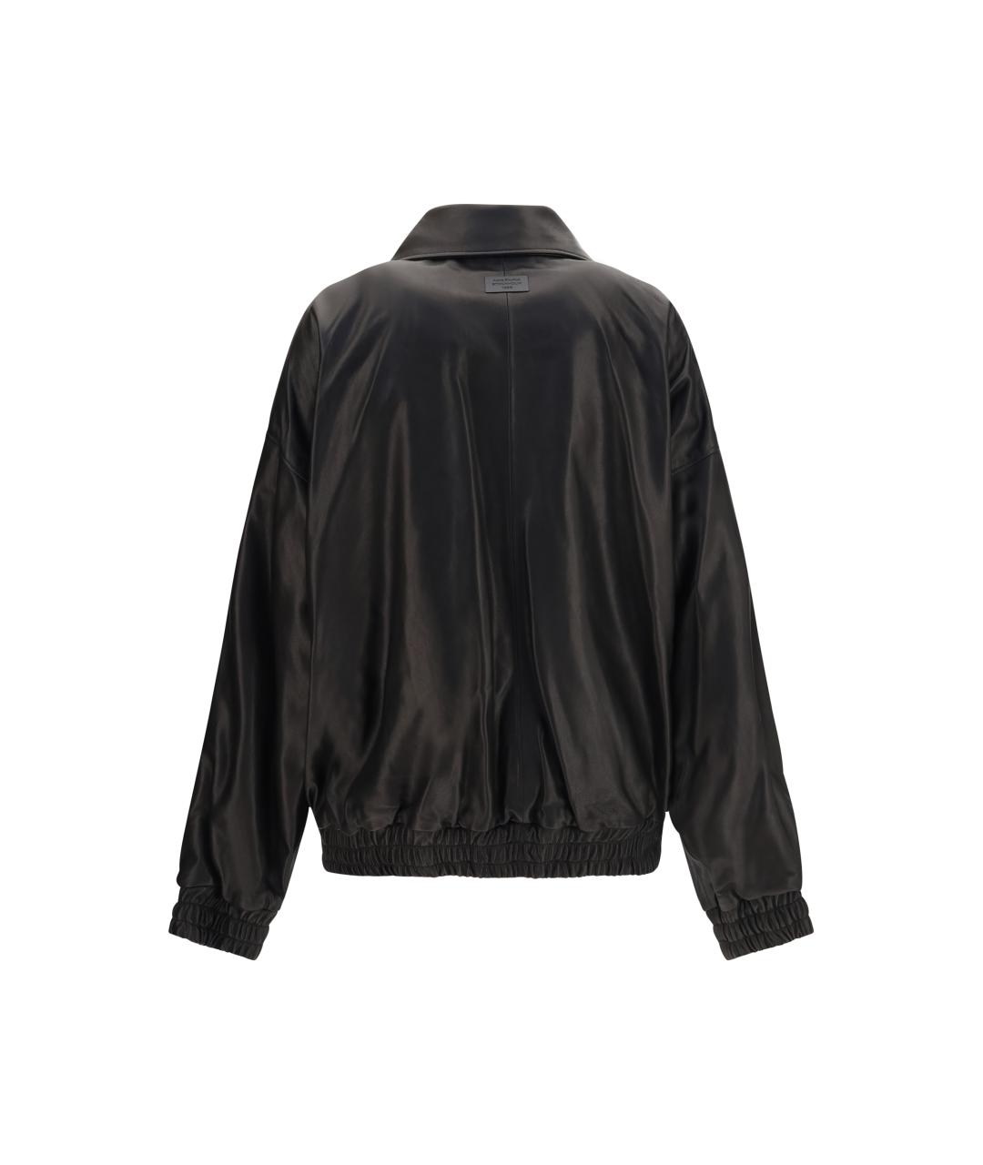ACNE STUDIOS Черный кожаный пуховик, фото 2
