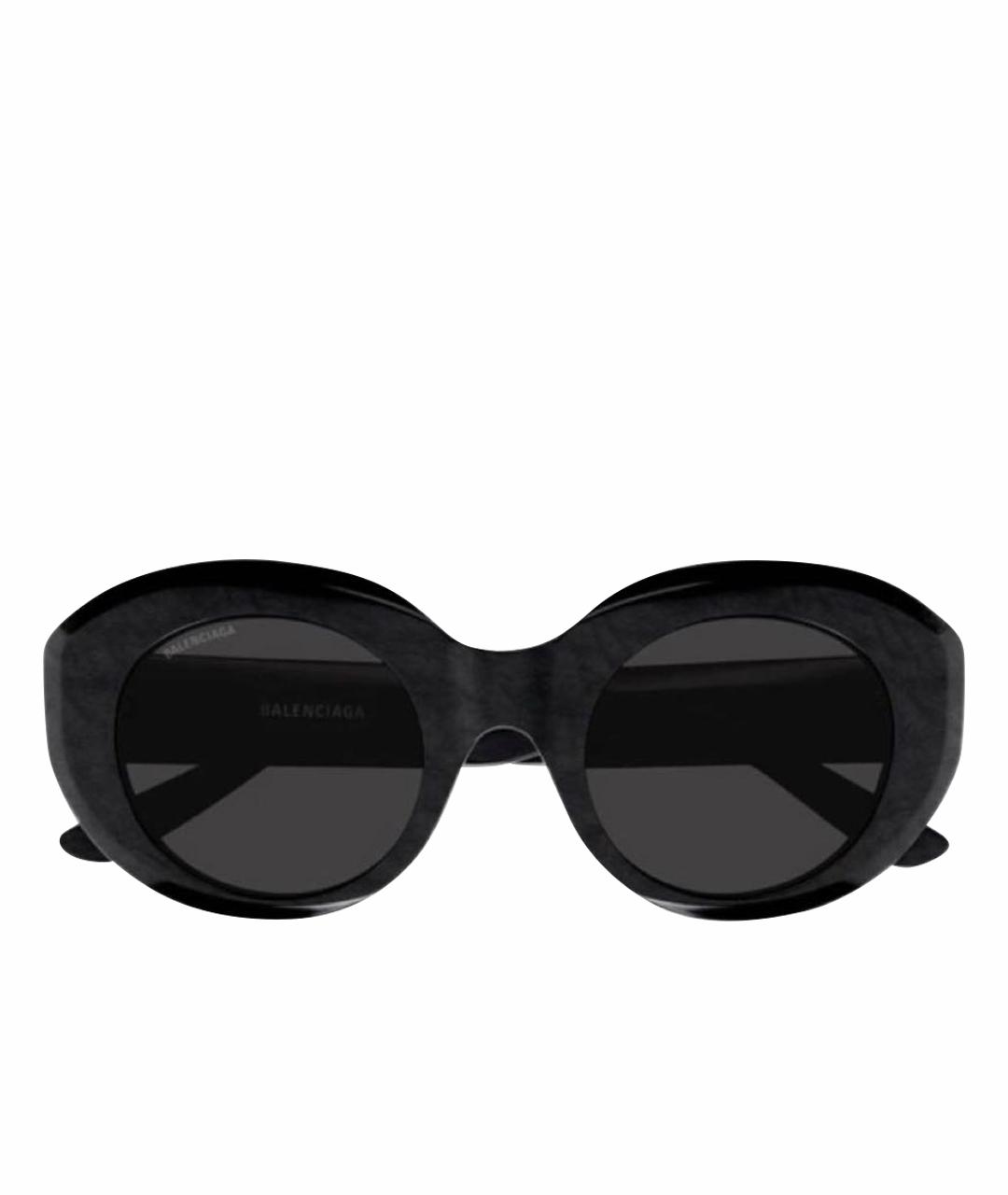 BALENCIAGA Черные пластиковые солнцезащитные очки, фото 1