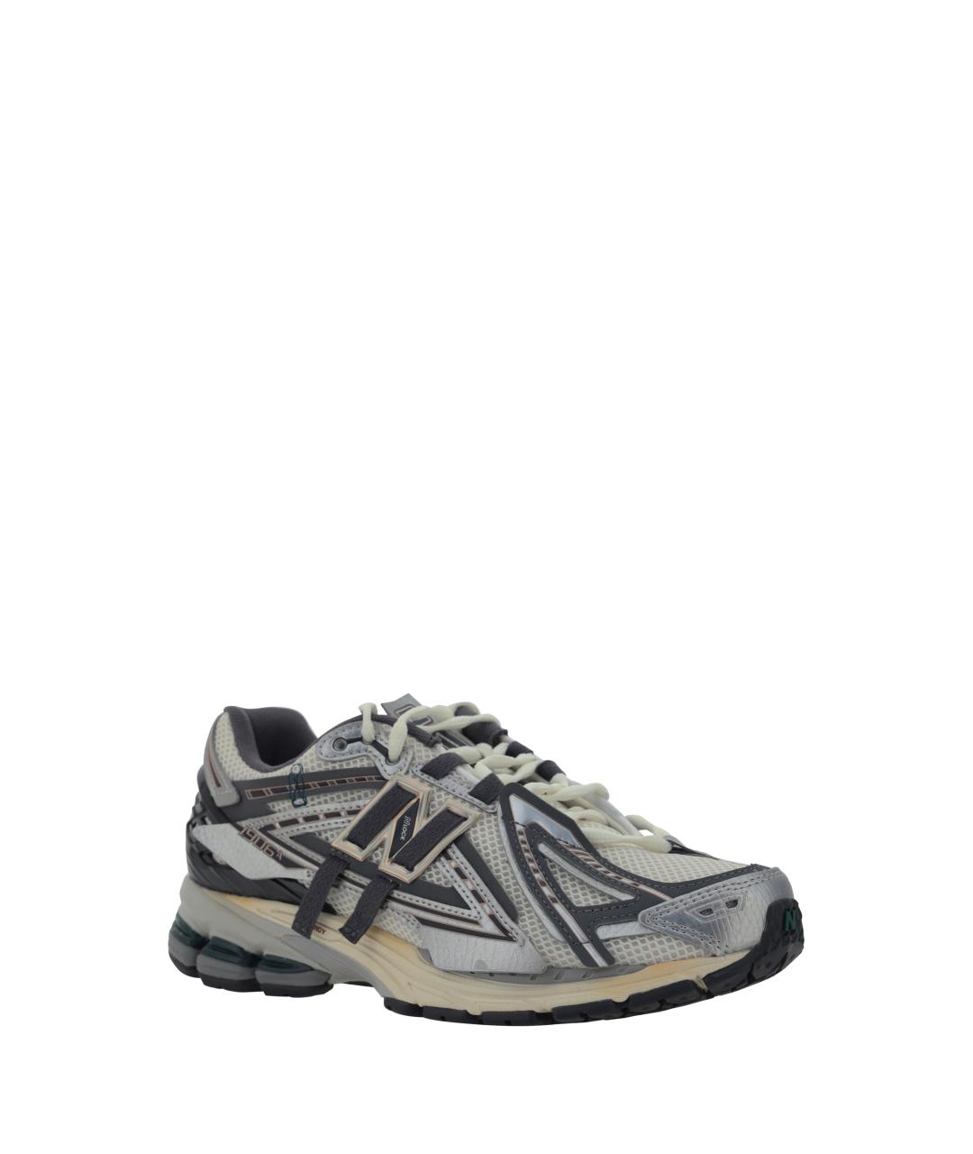NEW BALANCE Серебряные синтетические низкие кроссовки / кеды, фото 2
