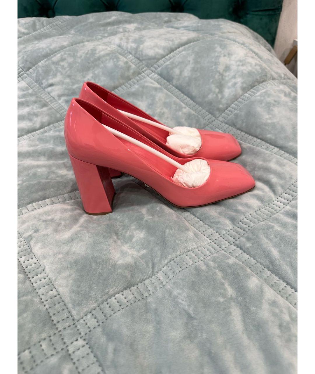 PRADA Коралловые туфли из лакированной кожи, фото 6