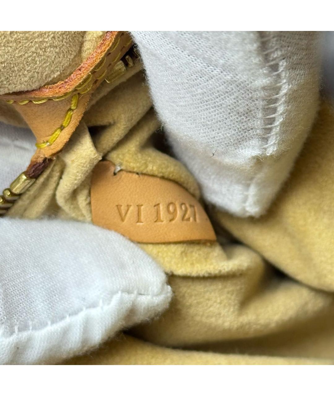 LOUIS VUITTON Коричневая кожаная сумка тоут, фото 8