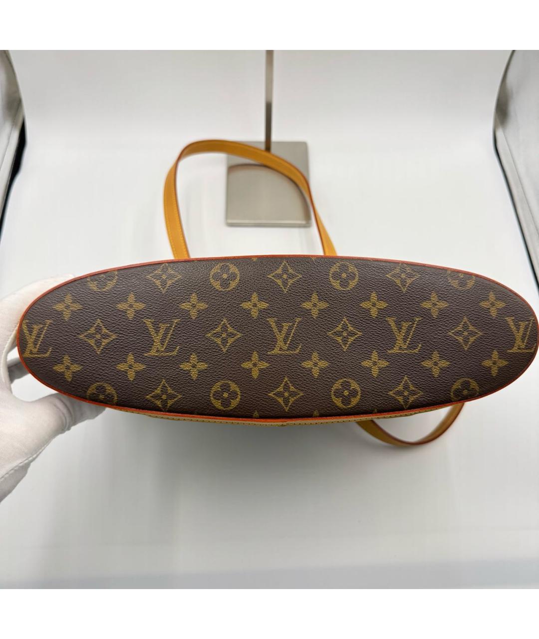 LOUIS VUITTON Коричневая кожаная сумка тоут, фото 4