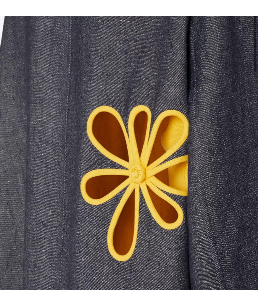 FENDI Темно-синее льняное пальто, фото 5