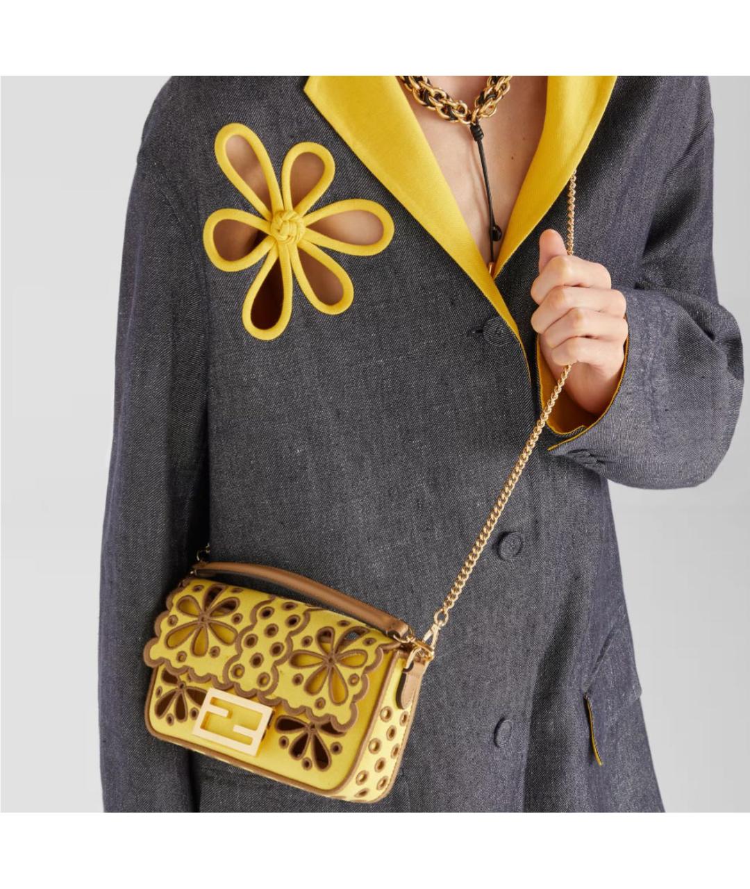 FENDI Темно-синее льняное пальто, фото 3