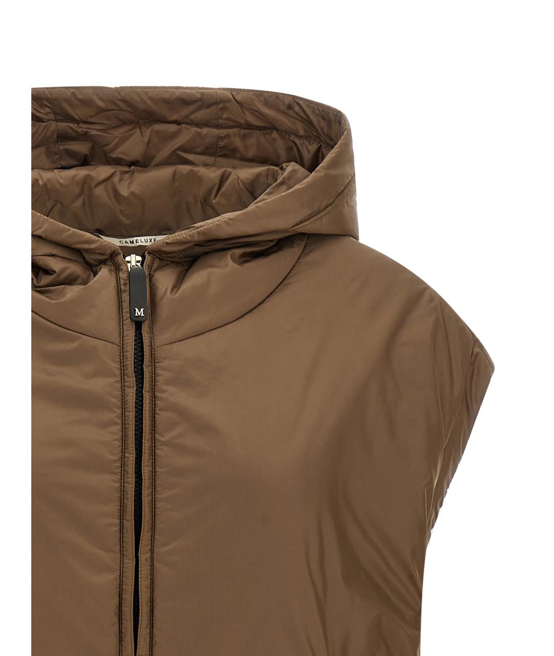 MAX MARA Коричневая полиэстеровая жилетка, фото 3