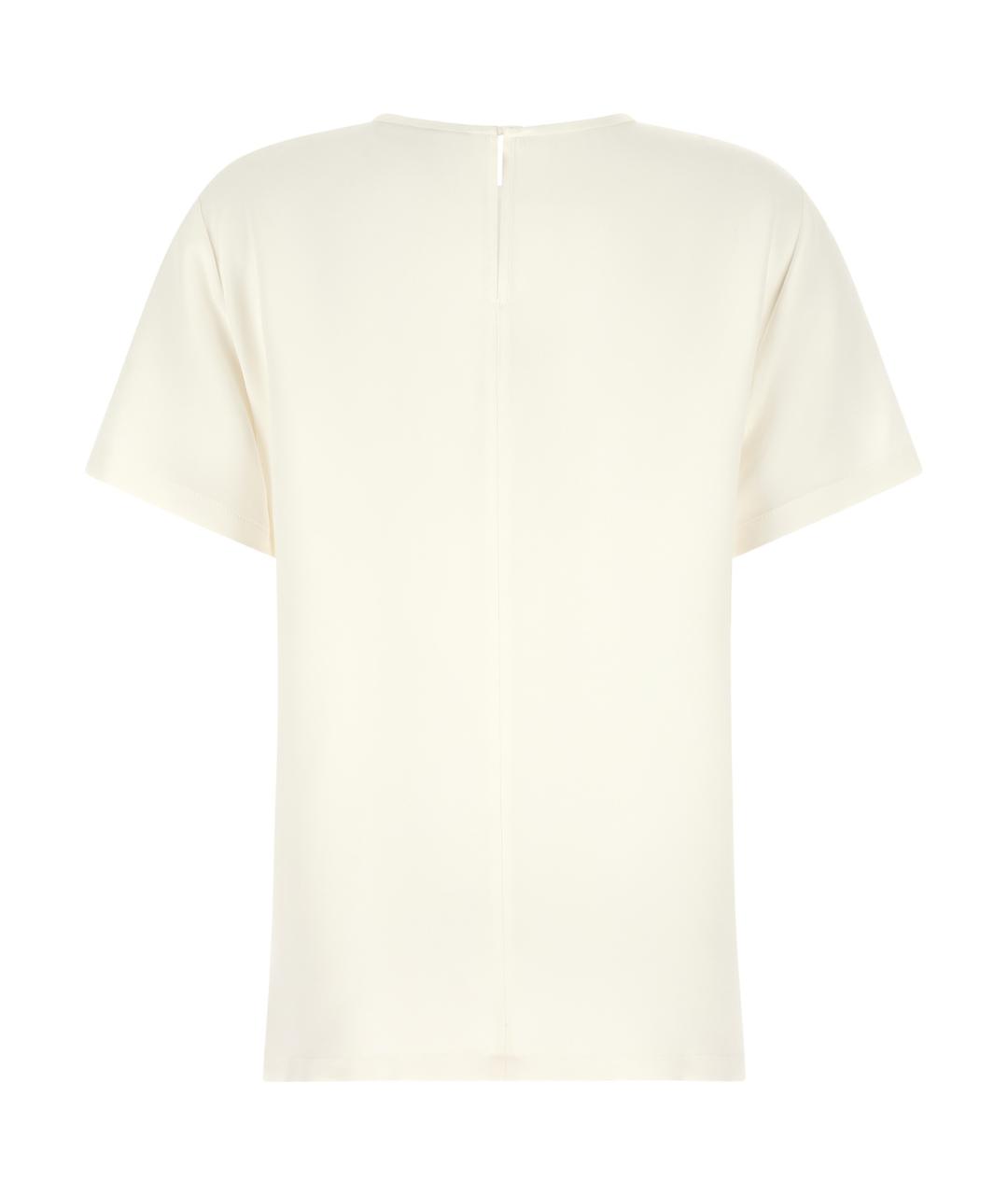 MAX MARA Белая шелковая блузы, фото 2