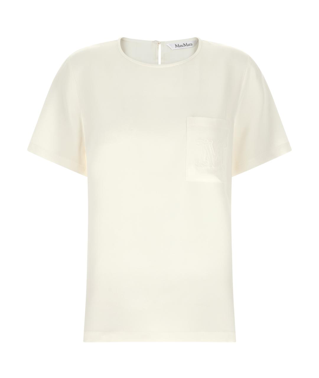 MAX MARA Белая шелковая блузы, фото 1