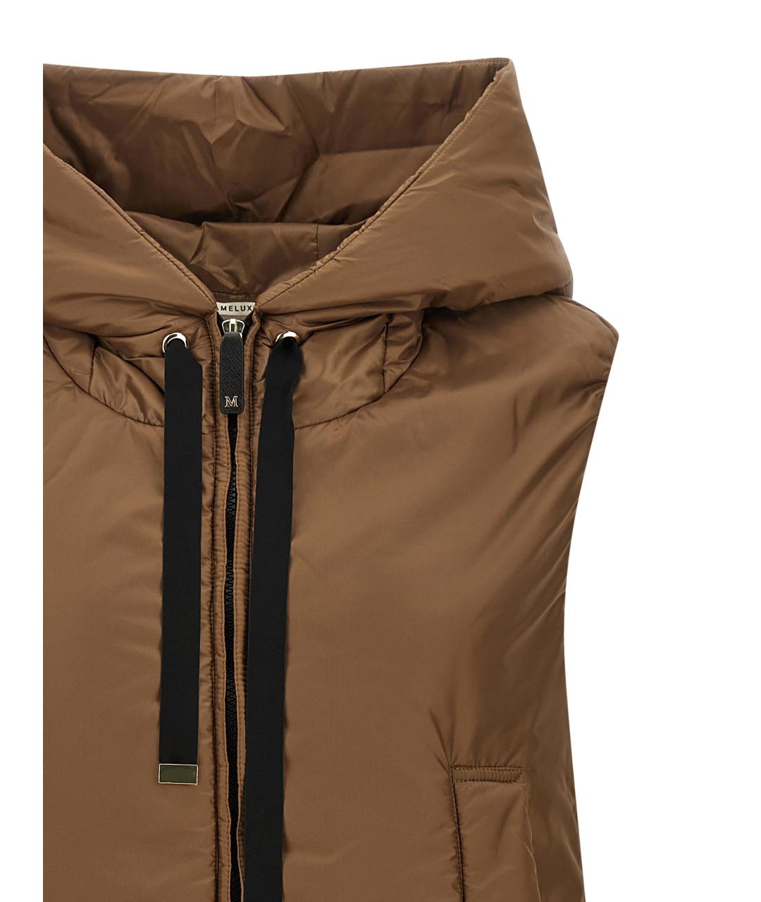 MAX MARA Коричневая полиэстеровая жилетка, фото 3