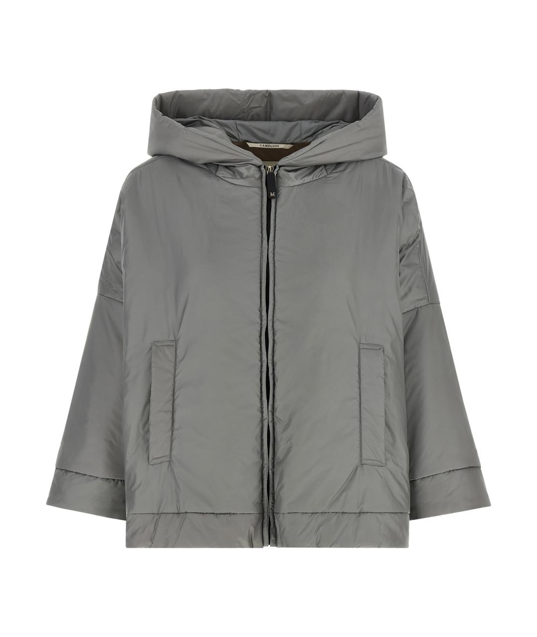 MAX MARA Серая полиэстеровая куртка, фото 1