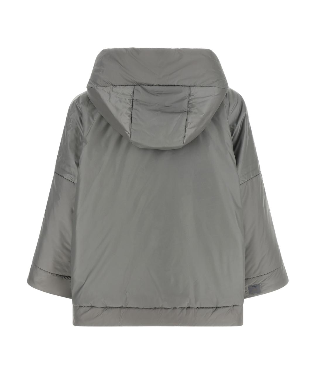MAX MARA Серая полиэстеровая куртка, фото 2