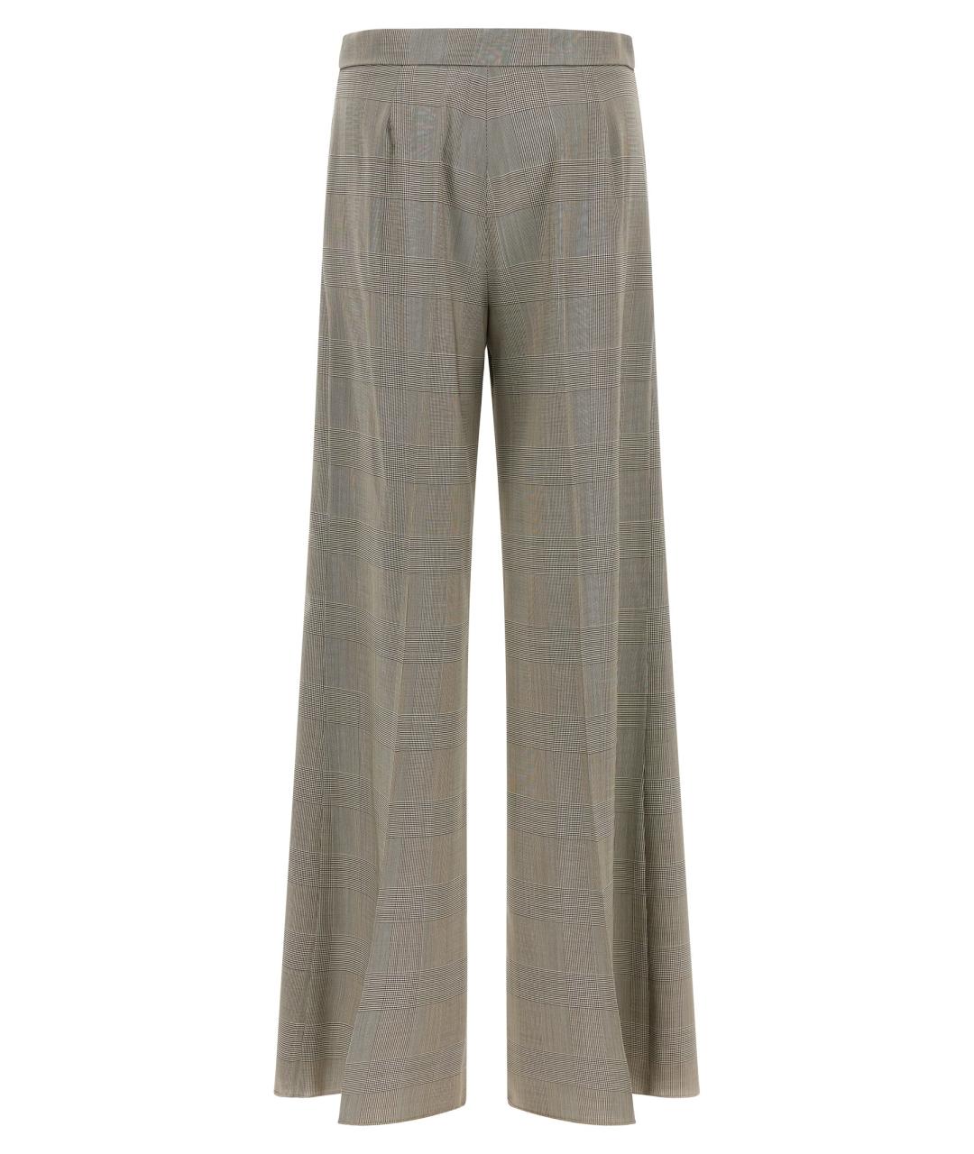 MAX MARA Серые шерстяные прямые брюки, фото 2