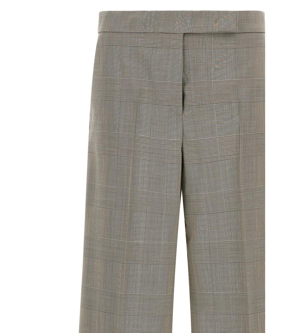 MAX MARA Серые шерстяные прямые брюки, фото 3