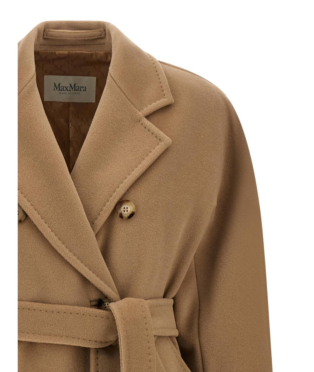MAX MARA Бежевое шерстяное пальто, фото 3