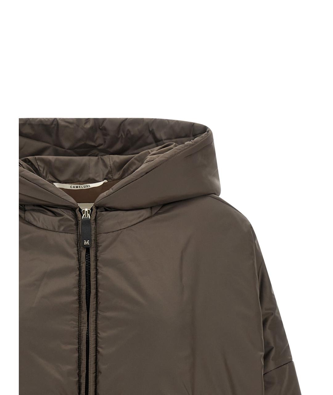 MAX MARA Коричневая полиэстеровая куртка, фото 3