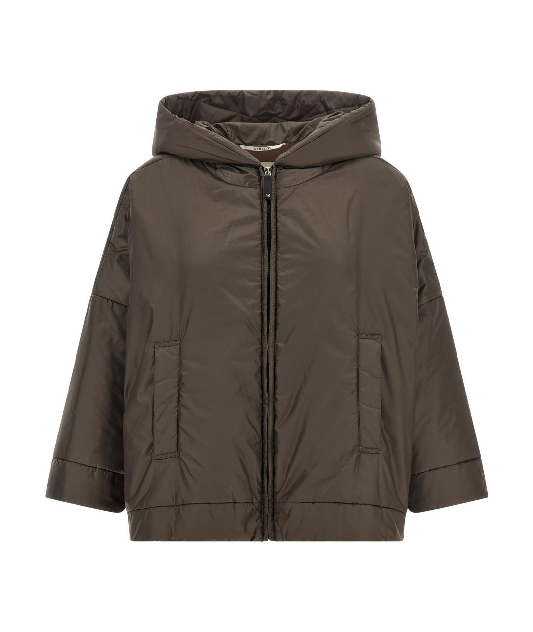 MAX MARA Коричневая полиэстеровая куртка, фото 1