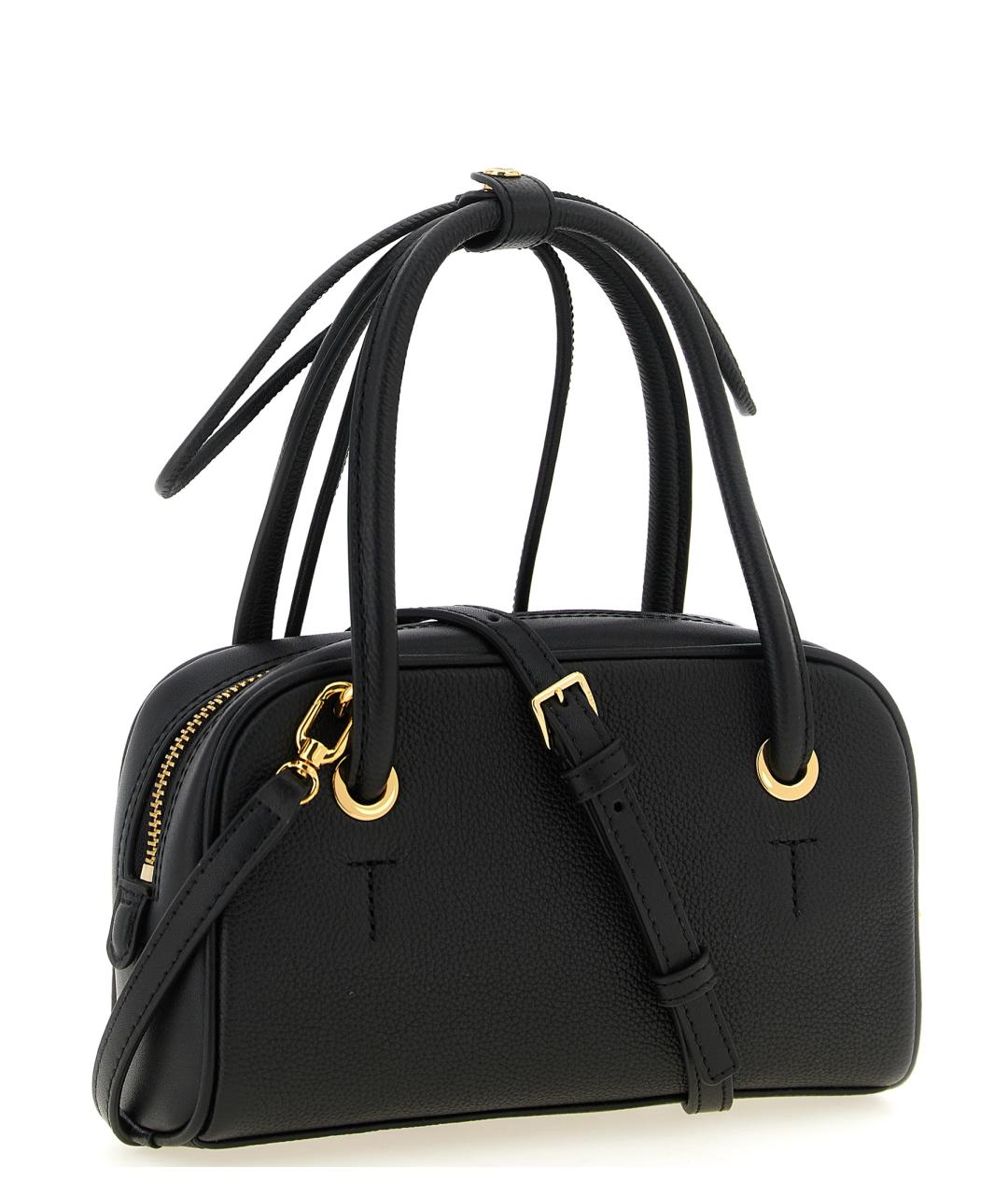 FURLA Черная кожаная сумка с короткими ручками, фото 2