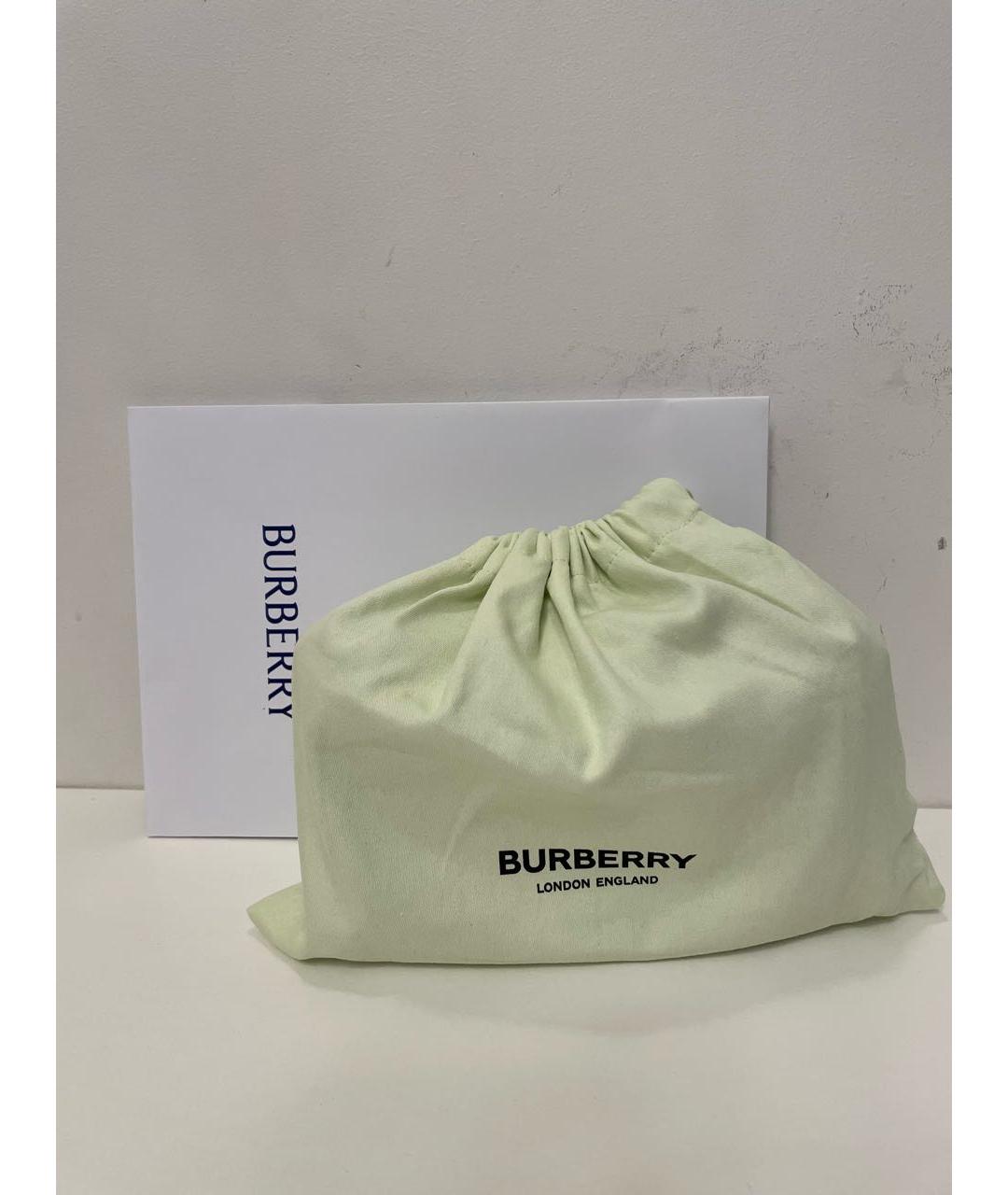 BURBERRY Черная кожаная сумка через плечо, фото 6