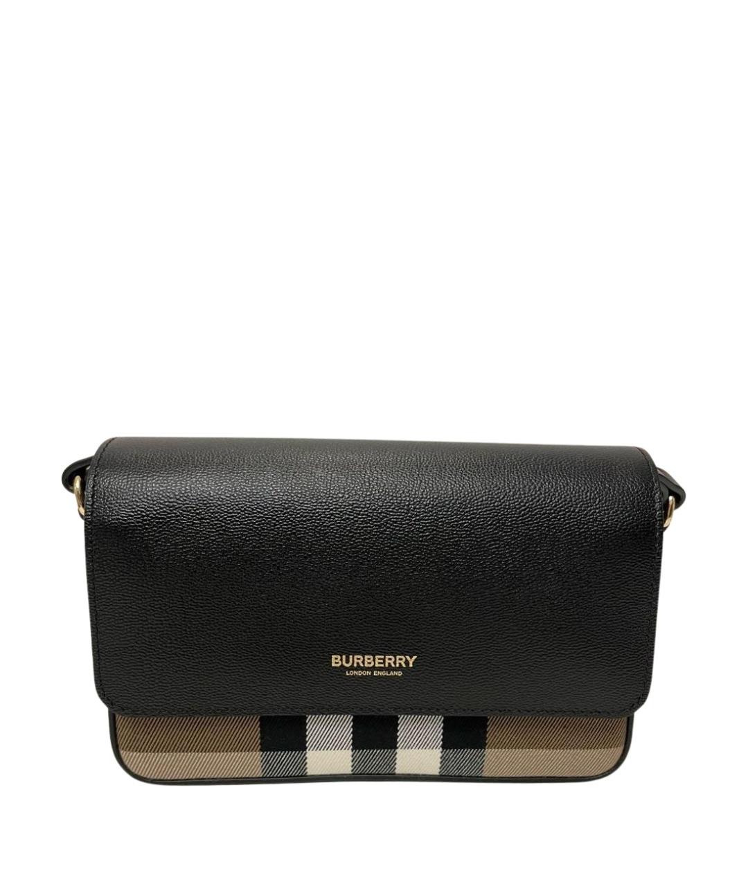 BURBERRY Черная кожаная сумка через плечо, фото 1