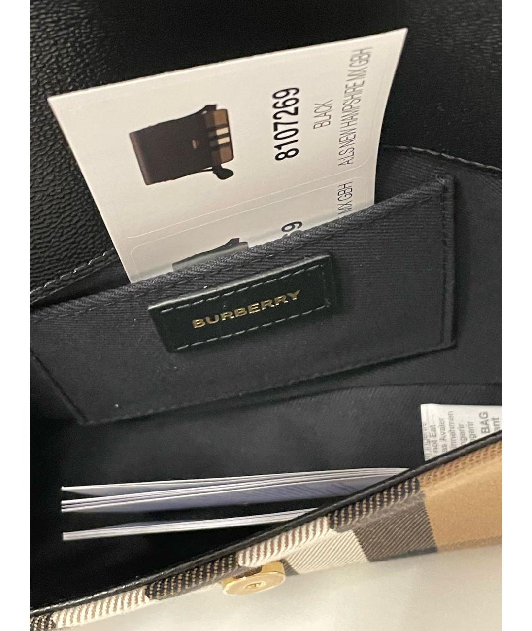BURBERRY Черная кожаная сумка через плечо, фото 4