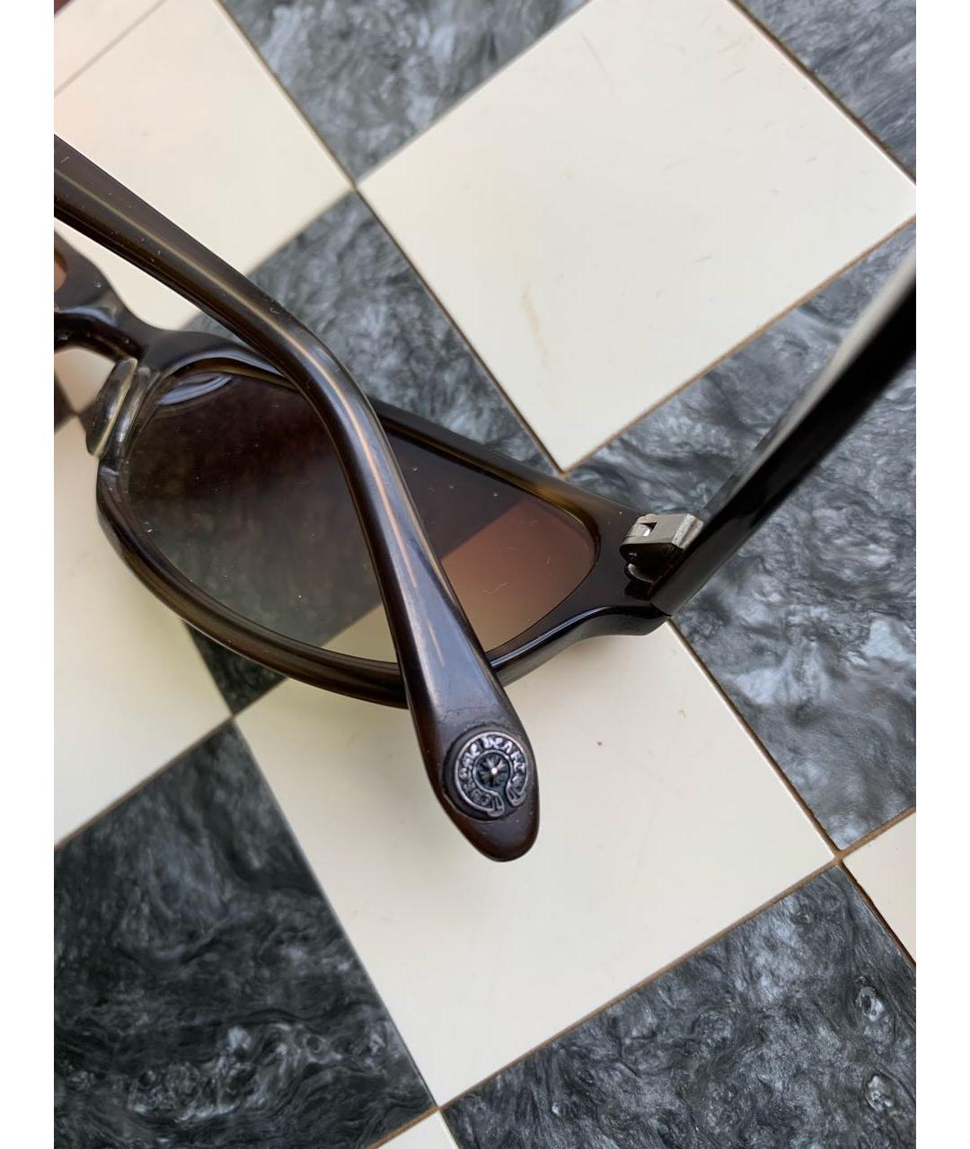 CHROME HEARTS Бежевые пластиковые солнцезащитные очки, фото 5