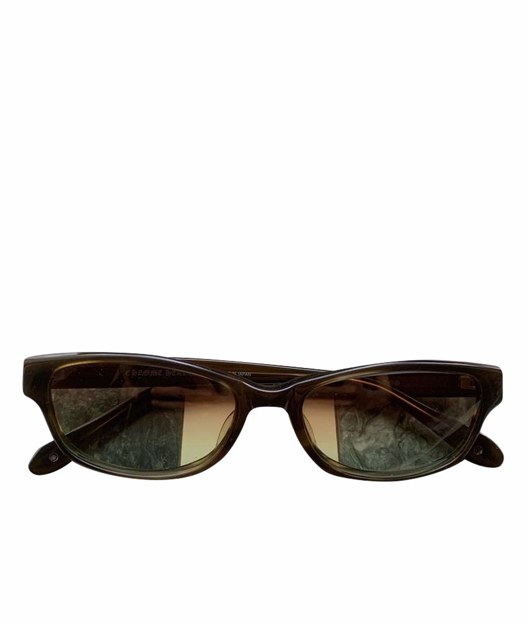 CHROME HEARTS Бежевые пластиковые солнцезащитные очки, фото 1