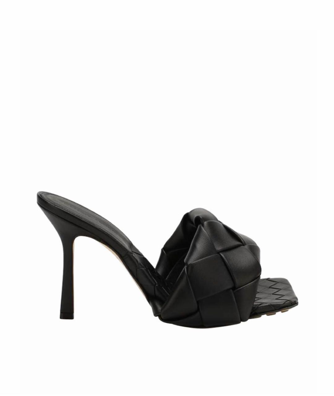BOTTEGA VENETA Черные кожаные мюли, фото 9