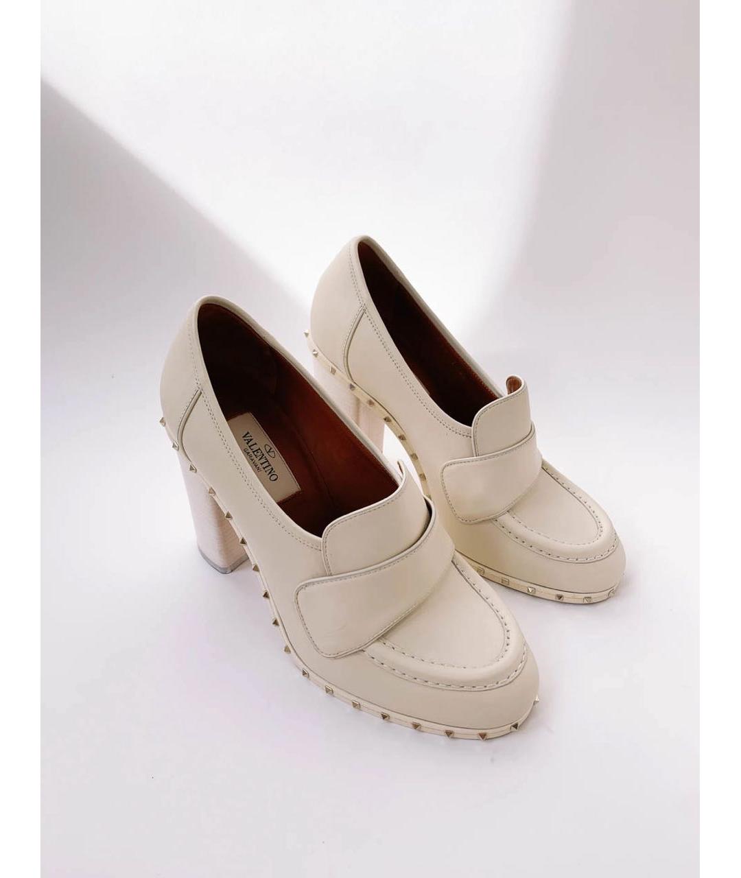 VALENTINO Бежевые кожаные туфли, фото 7