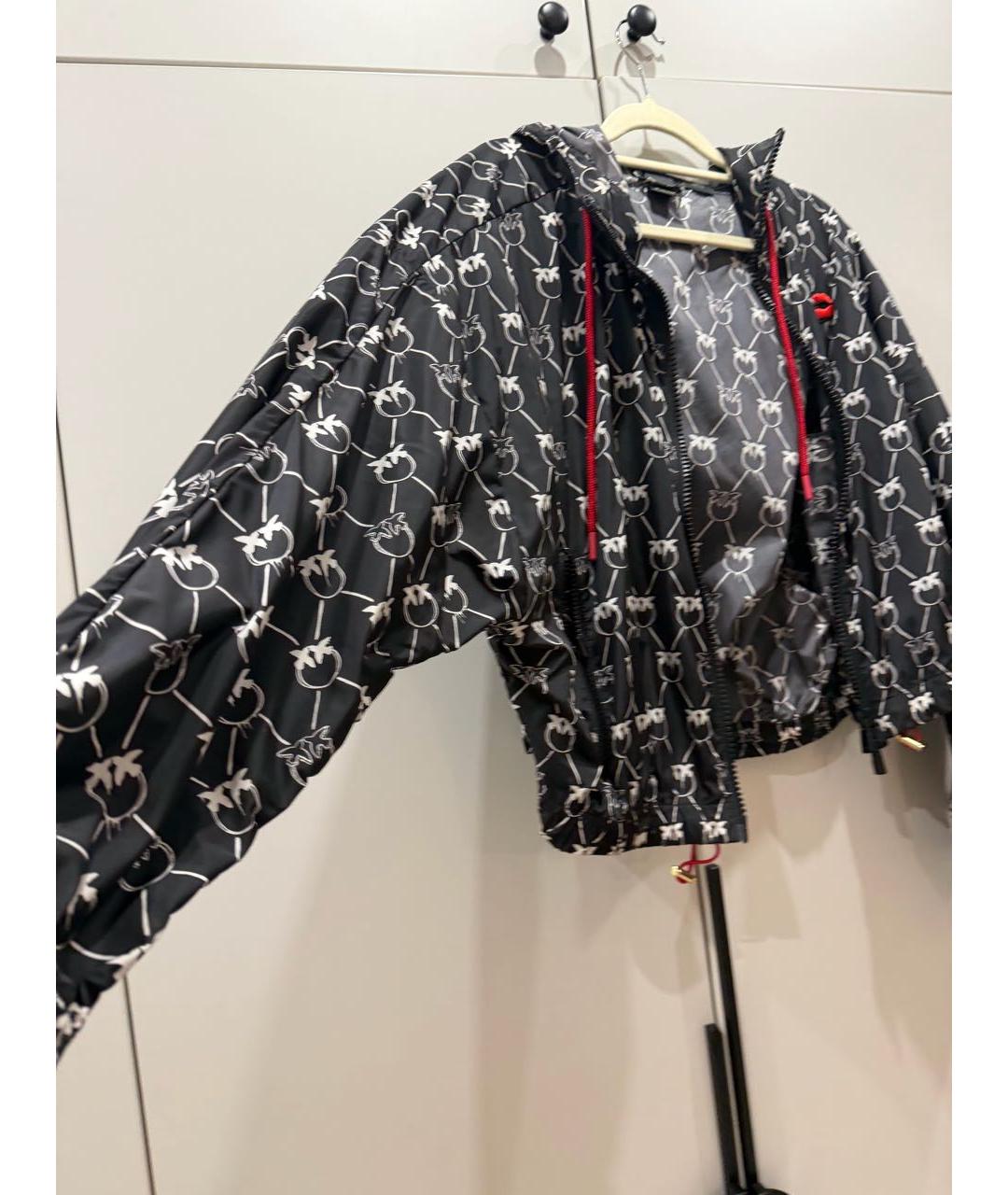 PINKO Черная синтетическая куртка, фото 6