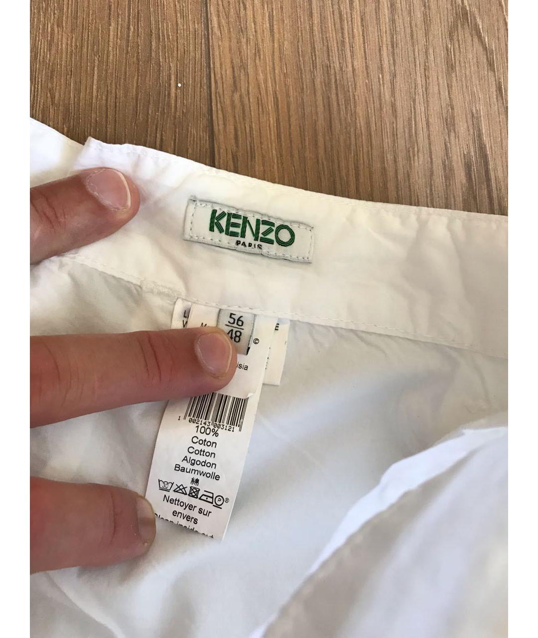 KENZO Белые хлопковые шорты, фото 4