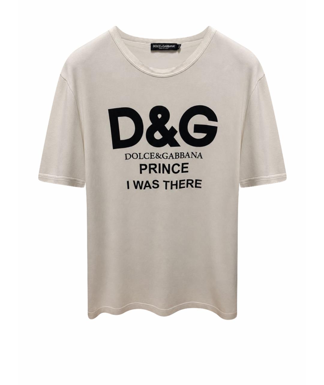 DOLCE&GABBANA Белая хлопковая футболка, фото 1