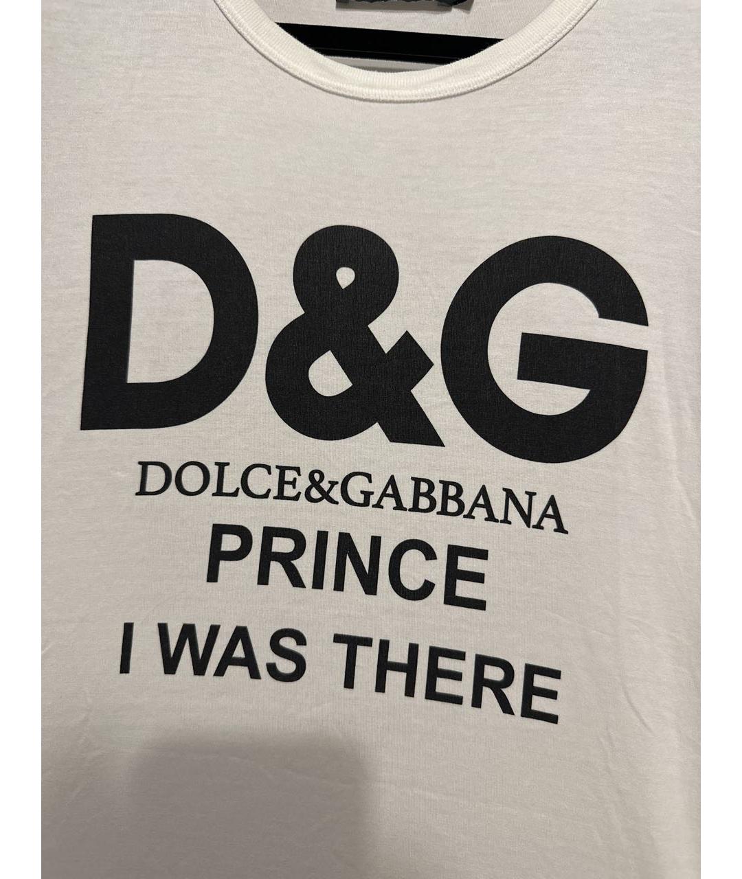 DOLCE&GABBANA Белая хлопковая футболка, фото 2