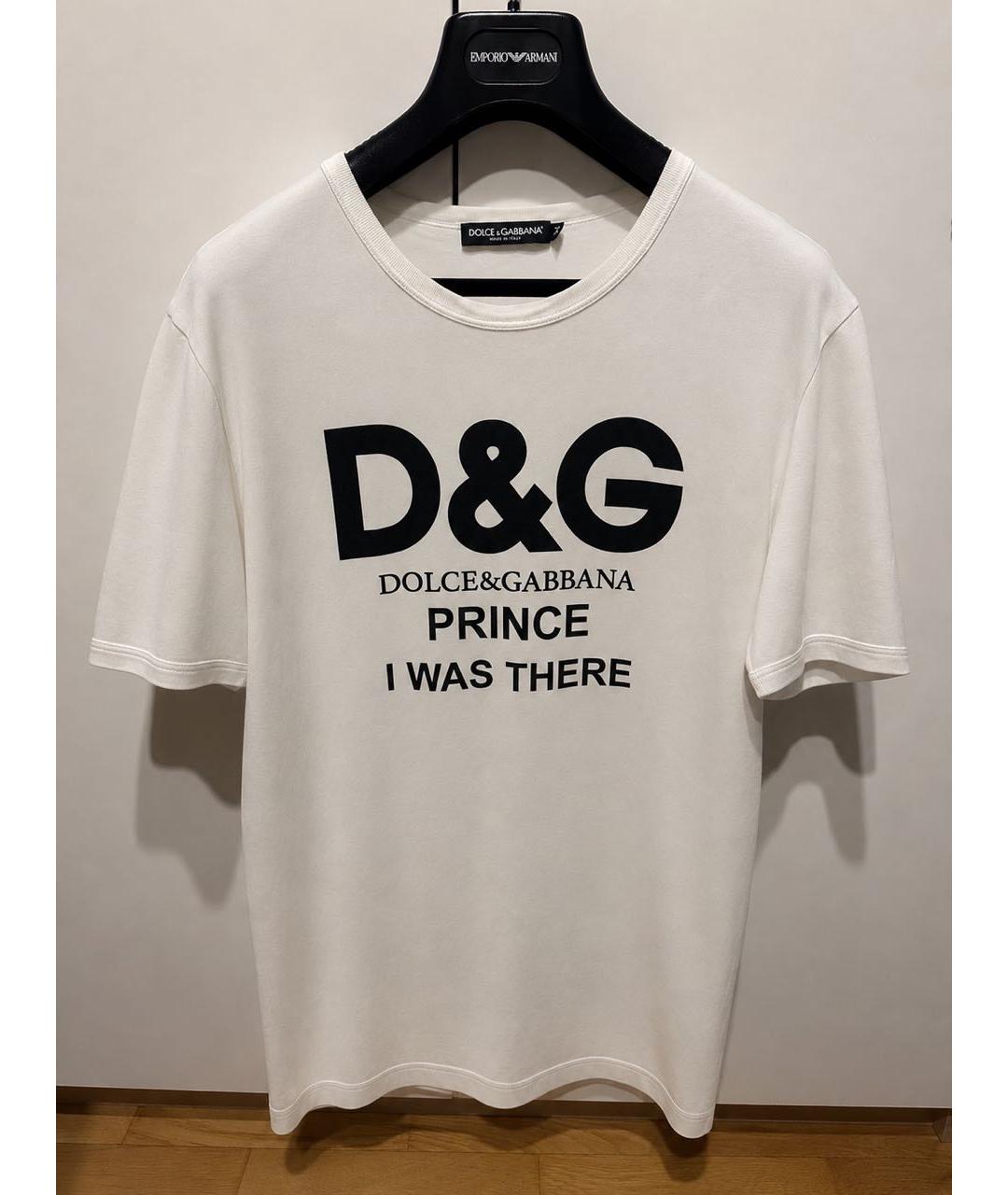 DOLCE&GABBANA Белая хлопковая футболка, фото 7