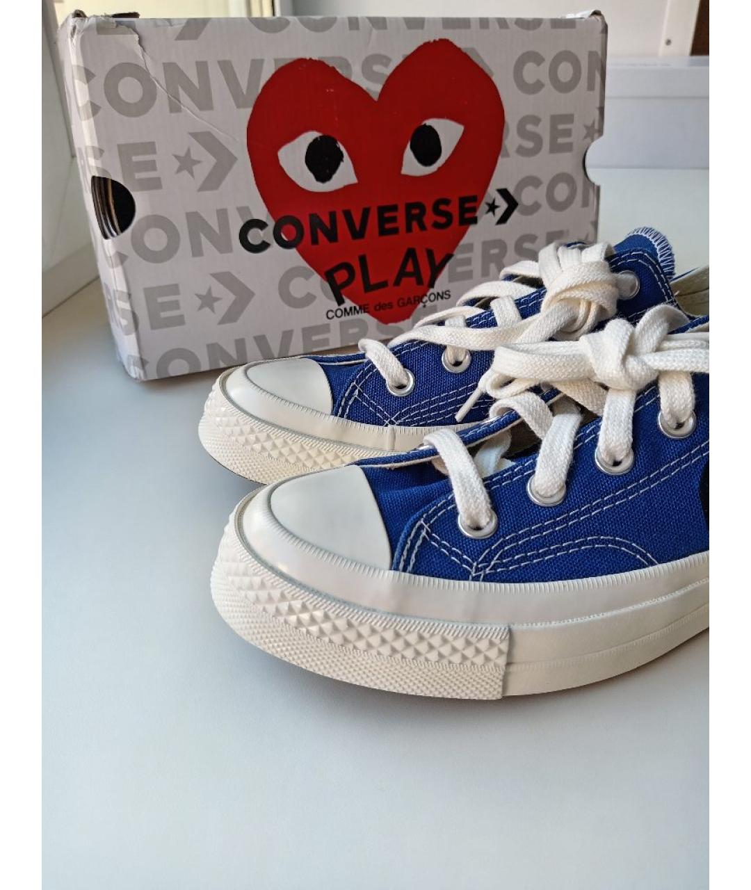 COMME DES GARÇONS PLAY Синие текстильные кеды, фото 6