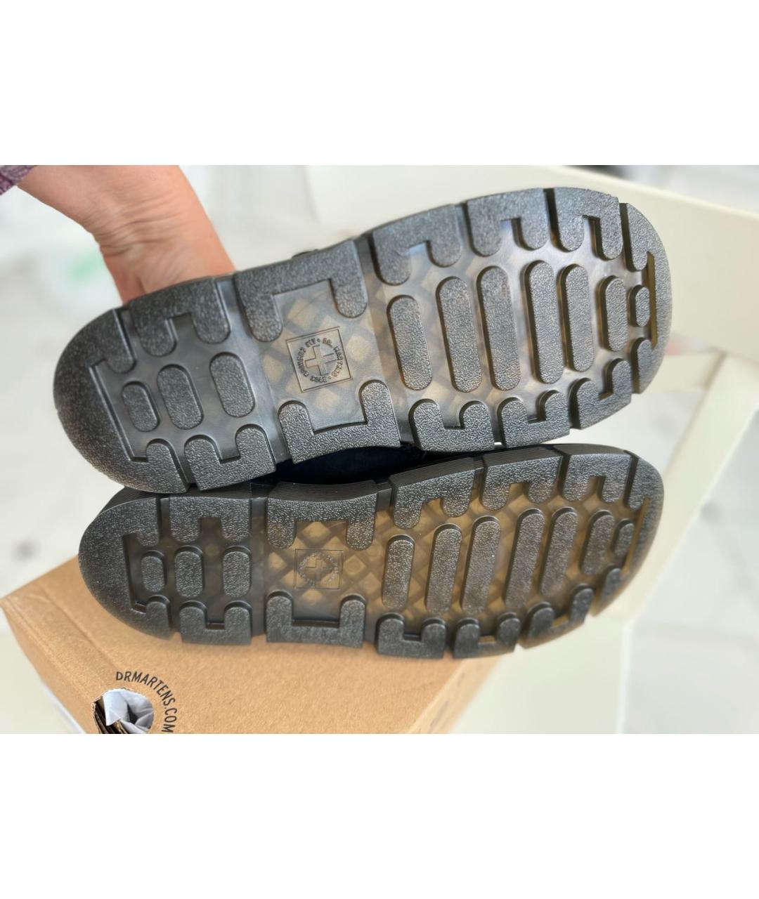 DR. MARTENS Черные кожаные кеды, фото 5
