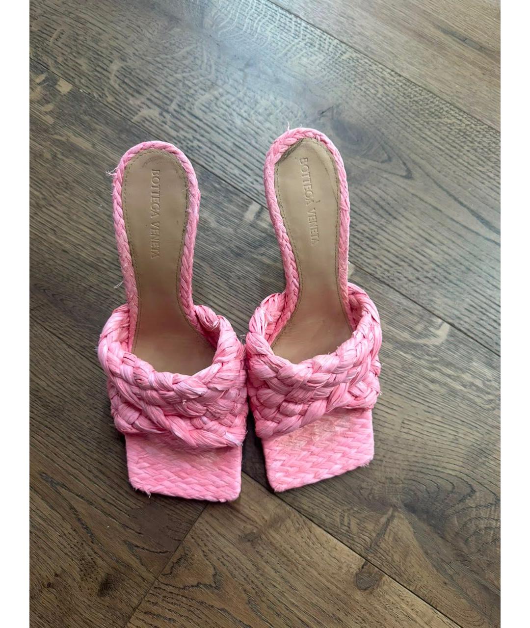 BOTTEGA VENETA Розовые мюли, фото 2
