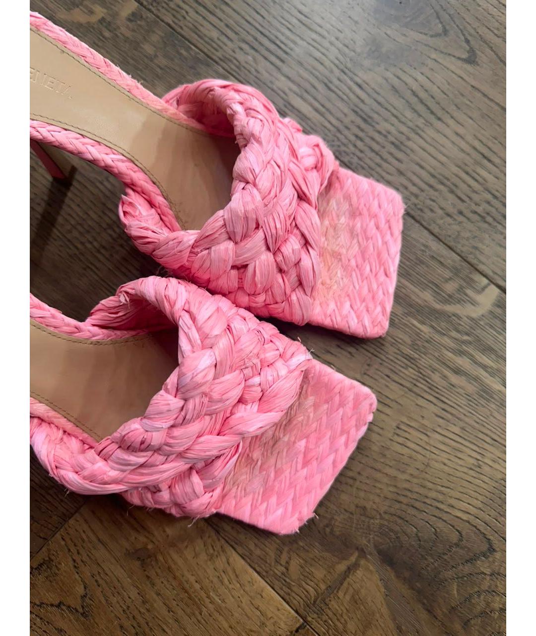 BOTTEGA VENETA Розовые мюли, фото 3